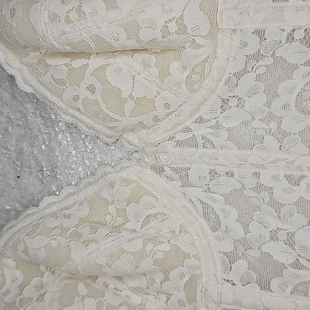 80s Frederick's of Hollywood Lace Sweetheart Boned Bodice Bustier Corset - Picture 3 of 9